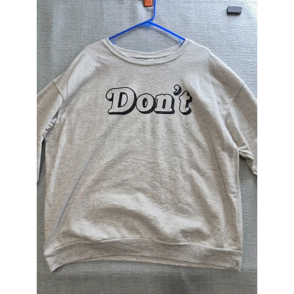 Schitt's Creek Sweatshirt Womens 2XL Heather Gray Cotton Fleece Lined Crew Neck